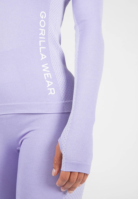 Gorilla Wear Selah Seamless Long Sleeve/träningstopp, lilac