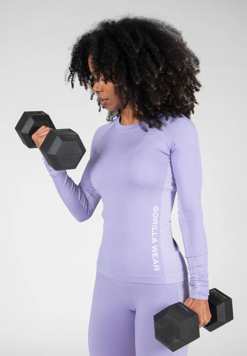 Gorilla Wear Selah Seamless Long Sleeve/träningstopp, lilac