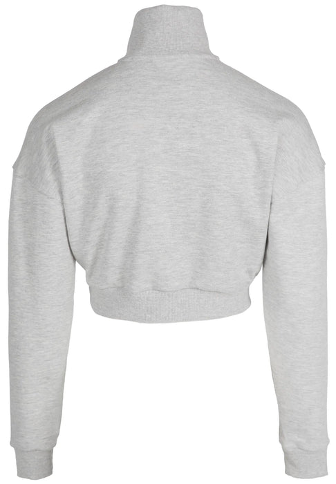 Gorilla Wear Ocala Cropped Half-Zip Sweatshirt/Träningströja, grey