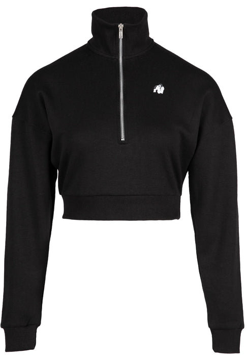 Gorilla Wear Ocala Cropped Half-Zip Sweatshirt/Träningströja, black