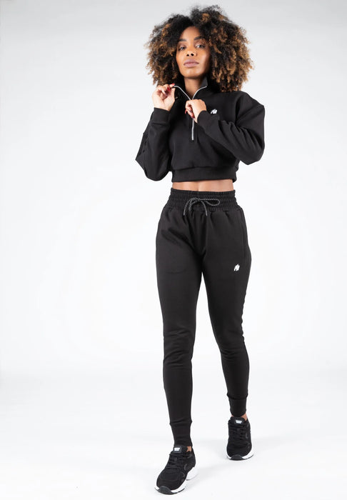 Gorilla Wear Ocala Cropped Half-Zip Sweatshirt/Träningströja, black