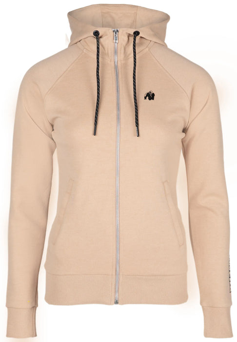 Gorilla Wear Marion Zipped Hoodie, beige