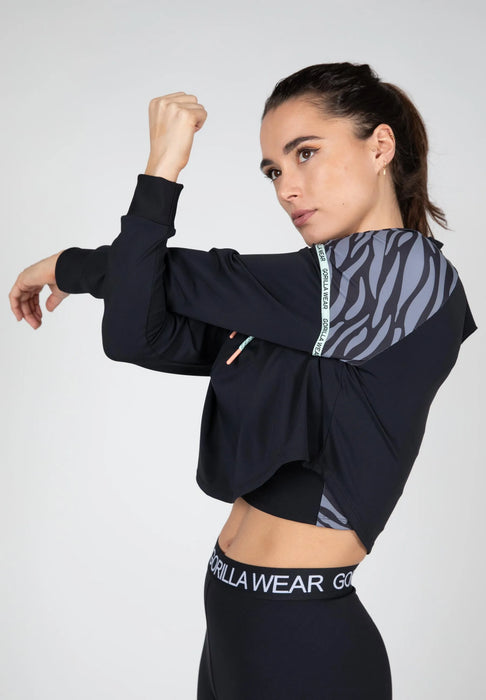 Gorilla Wear Zion Cropped Hoodie, black