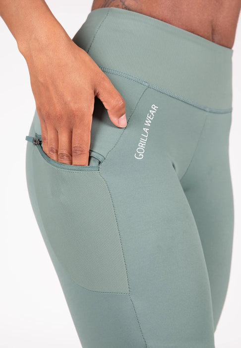 Gorilla Wear Monroe Cropped Leggings/Träningstights, army green