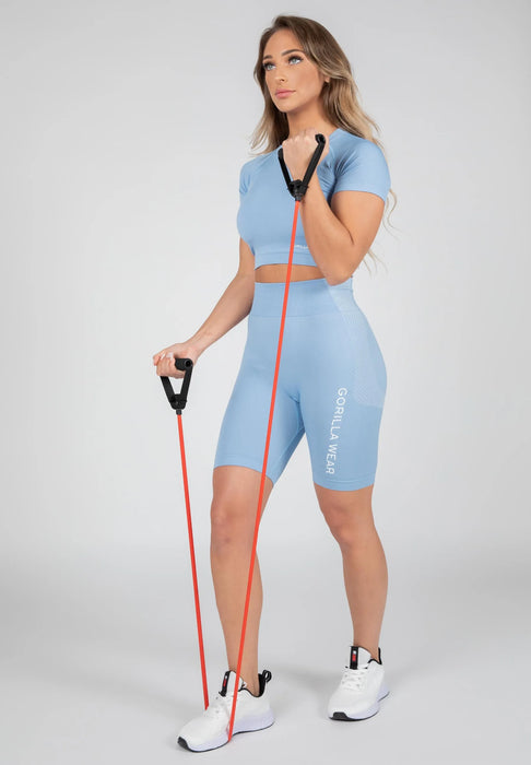 Gorilla Wear Selah Seamless Cycling Shorts/träningsshorts, light blue