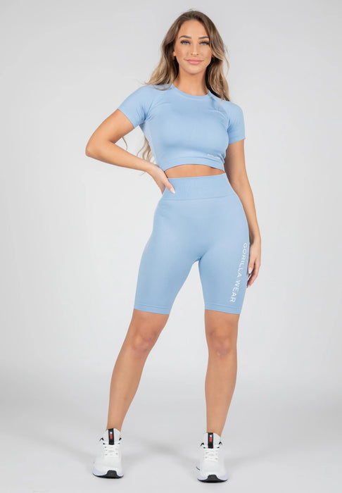 Gorilla Wear Selah Seamless Cycling Shorts/träningsshorts, light blue