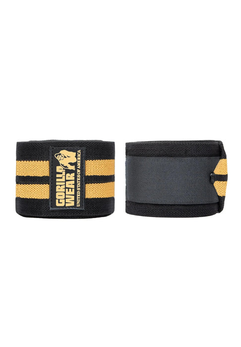 Gorilla Wear Knee Wraps 2,5 m, black/gold