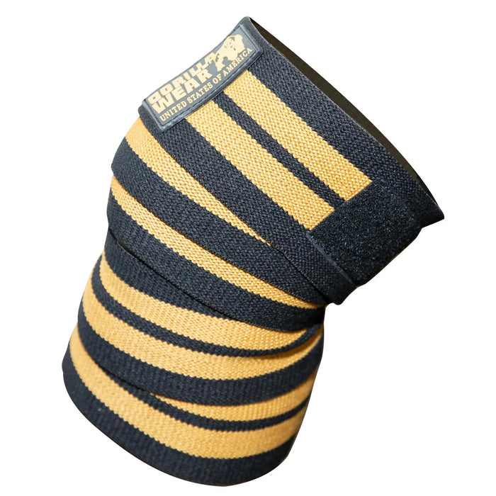 Gorilla Wear Knee Wraps 2,5 m, black/gold