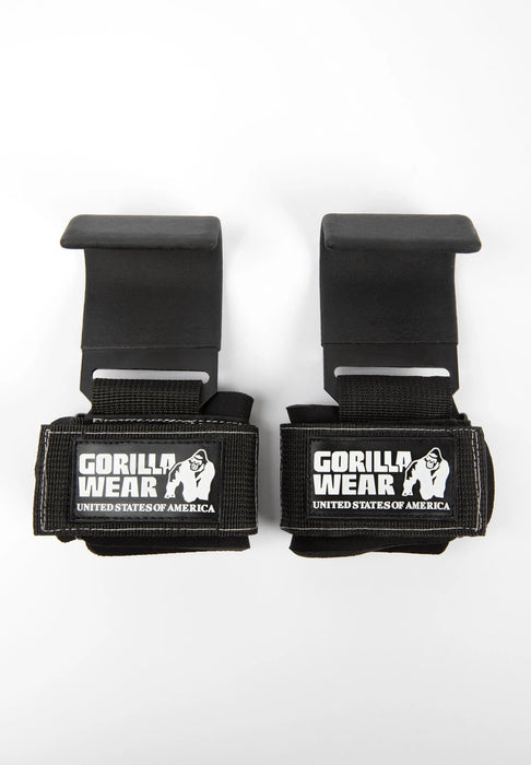 Gorilla Wear Weight Lifting Hooks, black/white