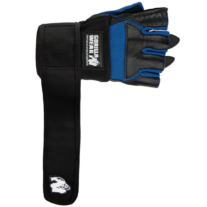 Gorilla Wear Dallas Wrist Wraps Gloves, black/blue