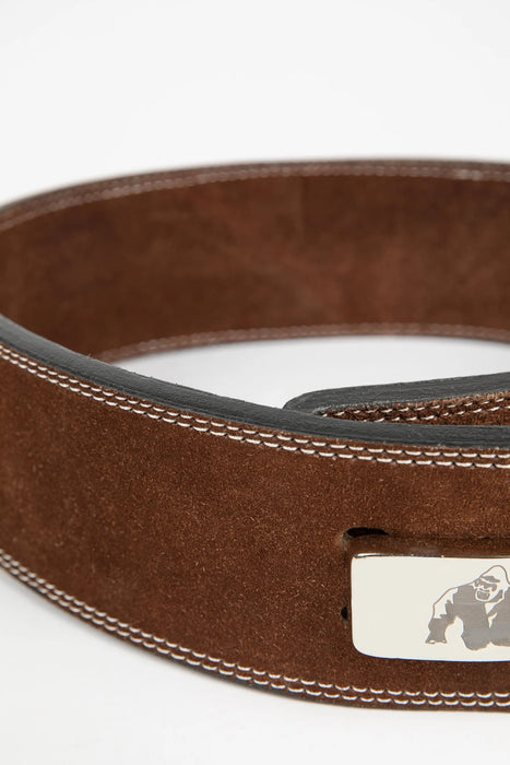 Gorilla Wear 4 Inch Powerlifting Lever Belt, brown