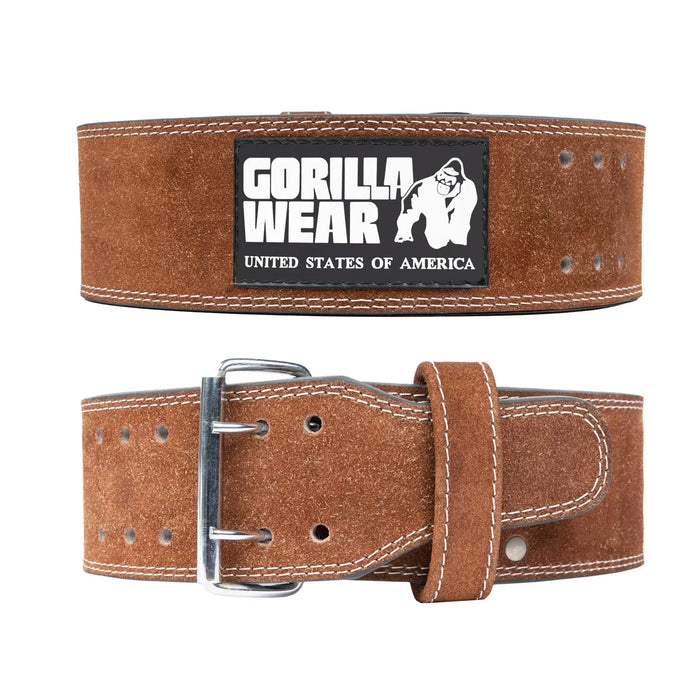 Gorilla Wear 4 Inch Powerlifting Belt, brown