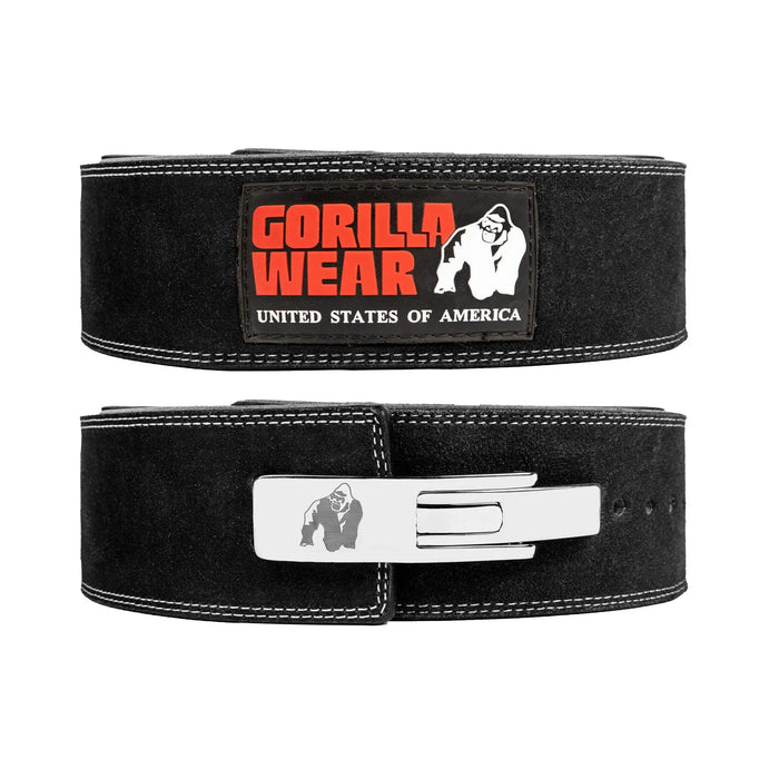 Gorilla Wear 4 Inch Powerlifting Lever Belt, black