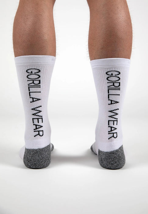 Gorilla Wear Performance Crew Socks, white