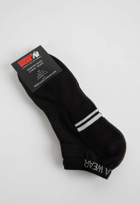 Quarter Socks 2-Pack, black