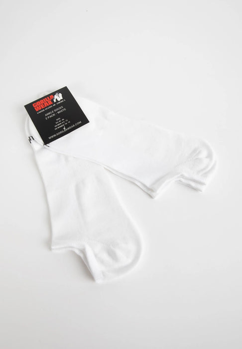 Gorilla Wear Ankle Socks 2-Pack, white