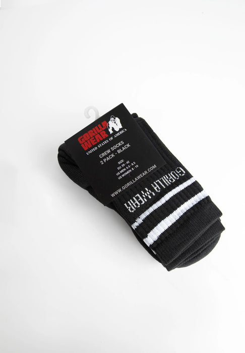 Gorilla Wear Crew Socks 2-Pack, black