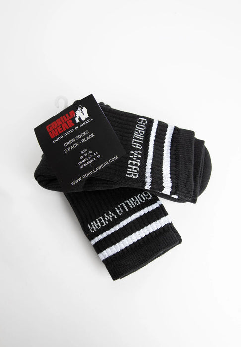 Gorilla Wear Crew Socks 2-Pack, black