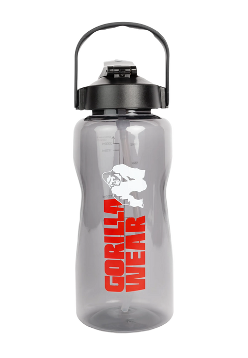 Gorilla Wear Water Bottle With Sleeve 2 L, black