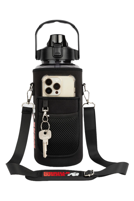 Gorilla Wear Water Bottle With Sleeve 2 L, black