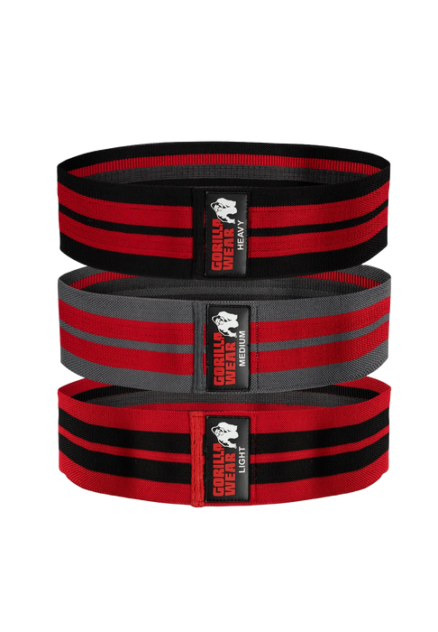 Gorilla Wear Glute Bands 3-Pack, black/red/grey