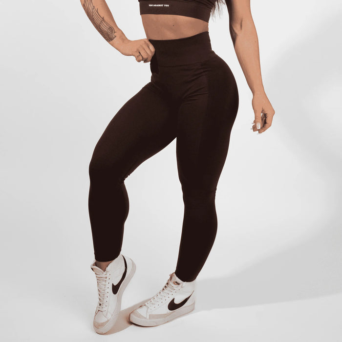 You Against You Elevate Scrunch Tights/Träningstights - Chocolate