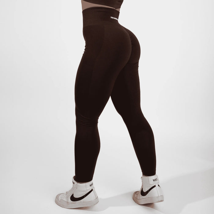 You Against You Elevate Scrunch Tights/Träningstights - Chocolate
