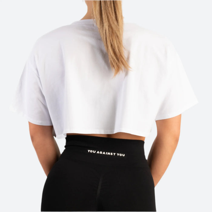 You Against You Elevate Crop Top/Träningstopp - White