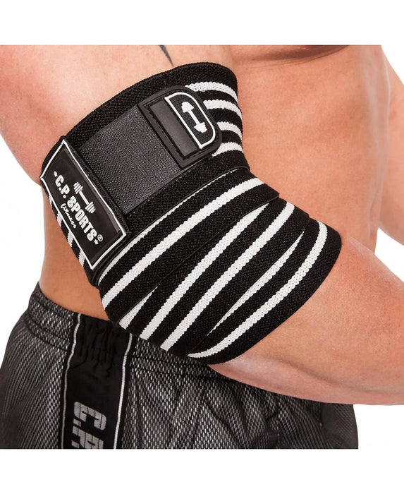 C.P. Sports Elbow Wraps Pro 1,3 m, black/white