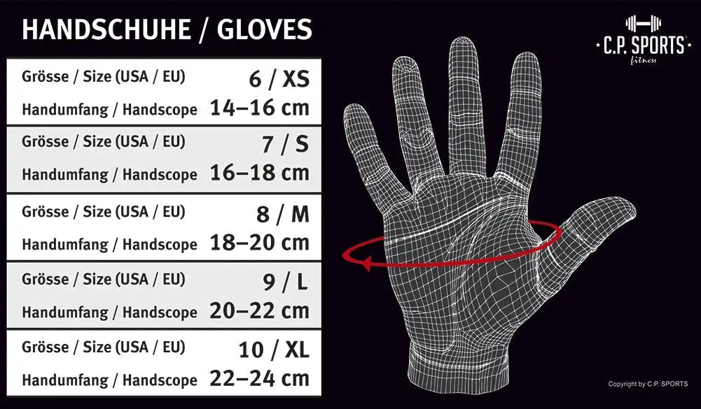 C.P. Sports Wrist Wrap Glove, black