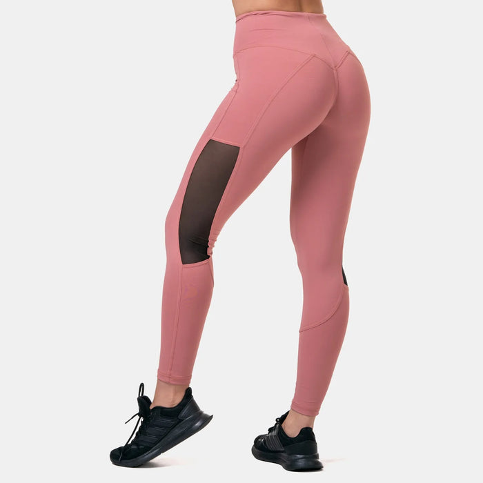 NEBBIA High Waist Mesh Tights/Träningstights, old rose