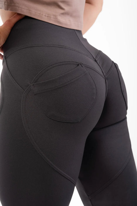 NEBBIA High Waist Bubble Butt Lifting Pants/Träningstights, black