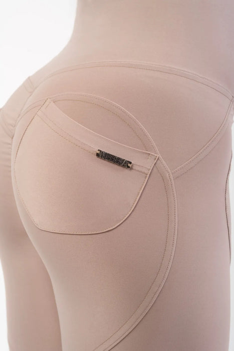 NEBBIA High Waist Bubble Butt Lifting Pants/Träningstights, cream