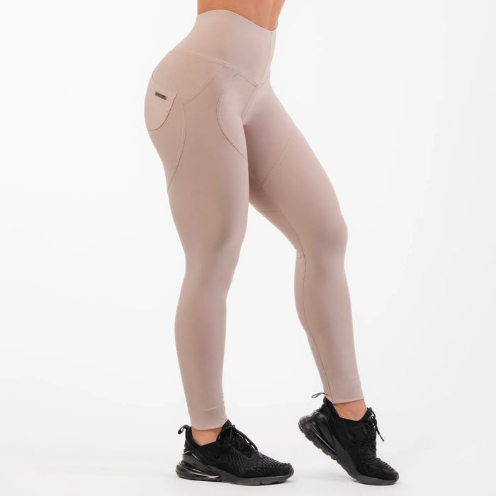 NEBBIA High Waist Bubble Butt Lifting Pants/Träningstights, cream