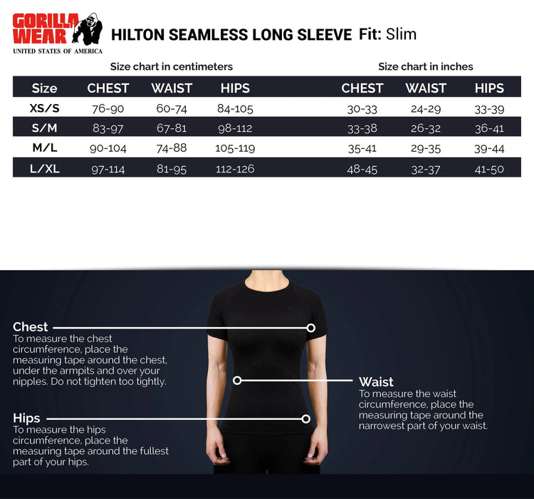 Gorilla Wear Hilton Seamless Long Sleeve/träningstopp, blue