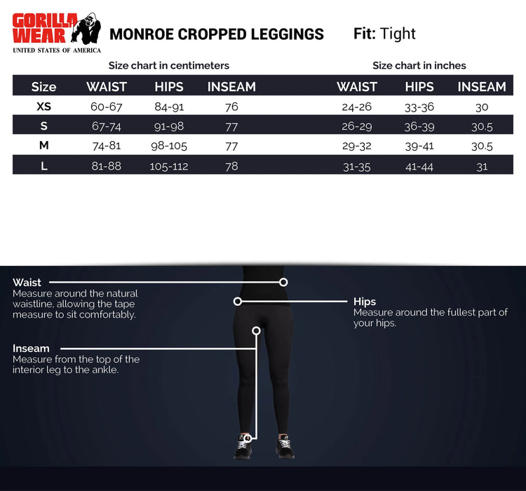 Gorilla Wear Monroe Cropped Leggings/Träningstights, grey