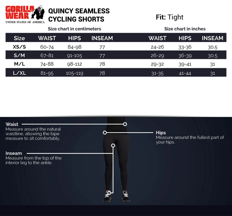Gorilla Wear Quincy Seamless Cycling Shorts/träningsshorts, black