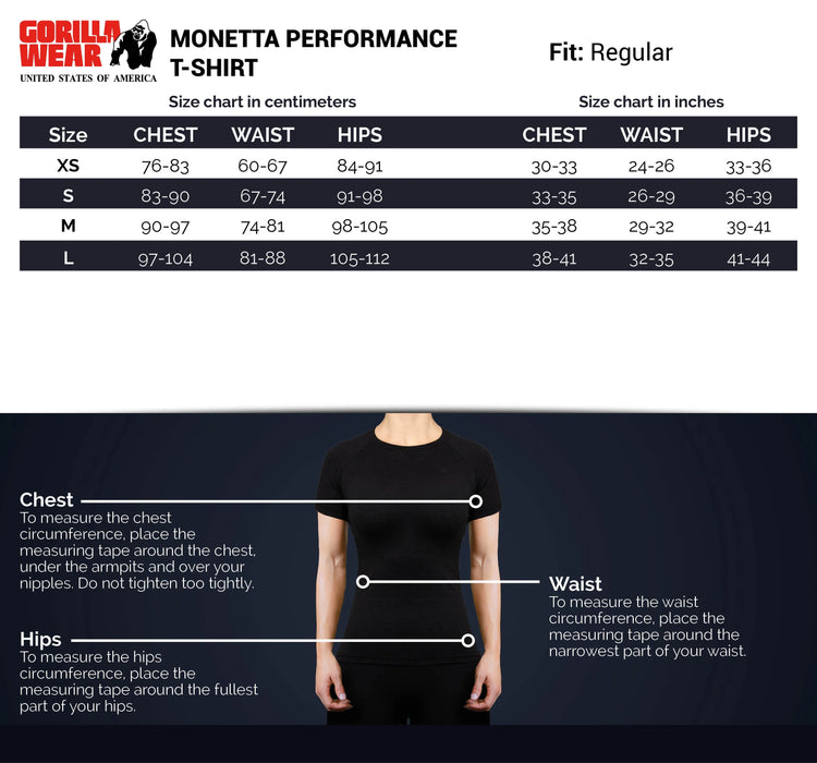 Gorilla Wear Monetta Performance T-Shirt, grey melange/black