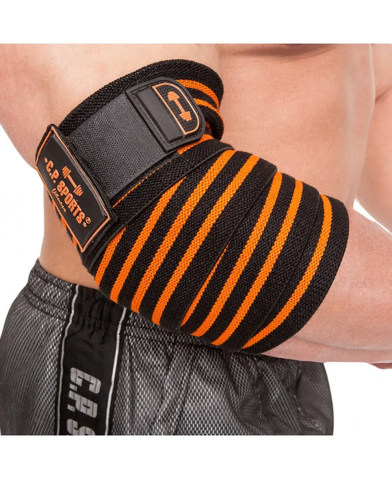 C.P. Sports Elbow Wraps Pro 1,3 m, black/orange