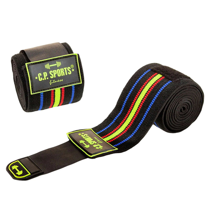C.P. Sports Elbow Wraps Pro 1,3 m, black/blue-red-yellow