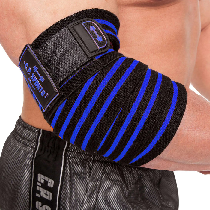 C.P. Sports Elbow Wraps Pro 1,3 m, black/blue