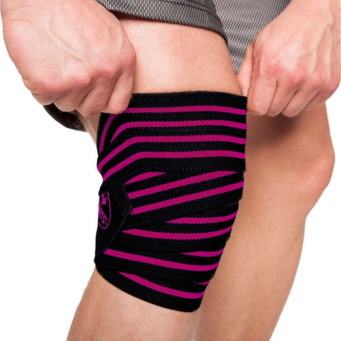 C.P. Sports Knee Wraps, black/pink, 2 m