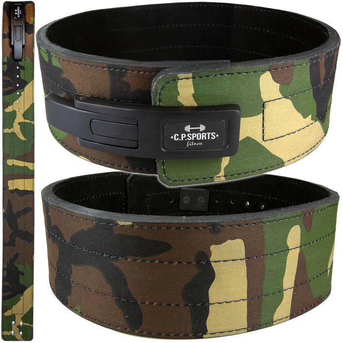 C.P. Sports Powerlifting Lever Belt, green camo