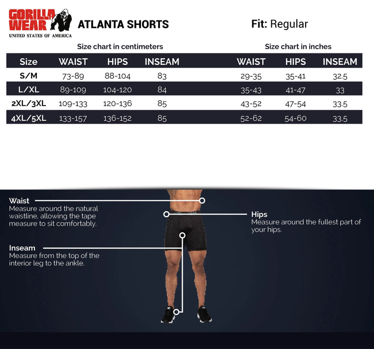 Gorilla Wear Atlanta Shorts/träningsshorts, black/grey