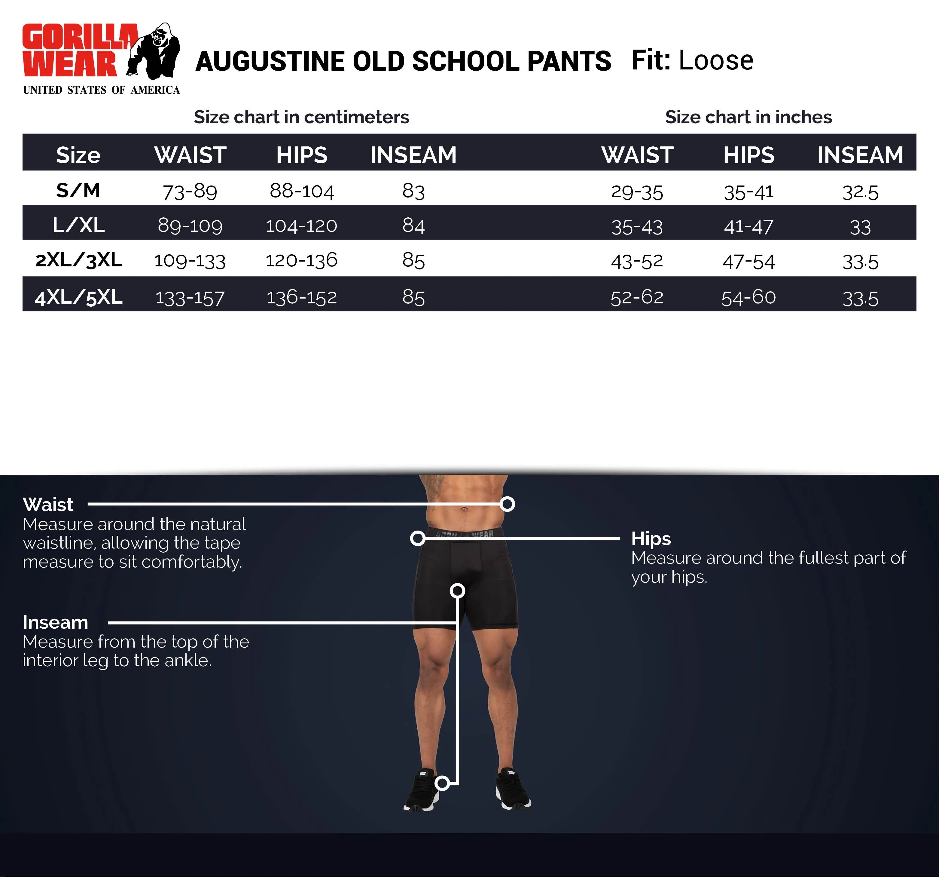 Gorilla Wear Augustine Old School Pants/Träningsbyxor, grey