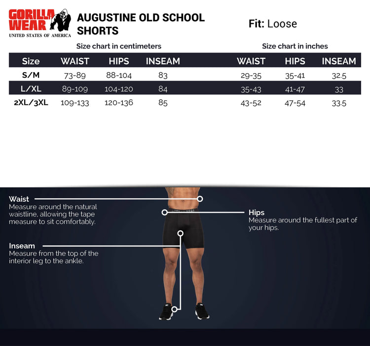 Gorilla Wear Augustine Old School Shorts/träningsshorts, black/red
