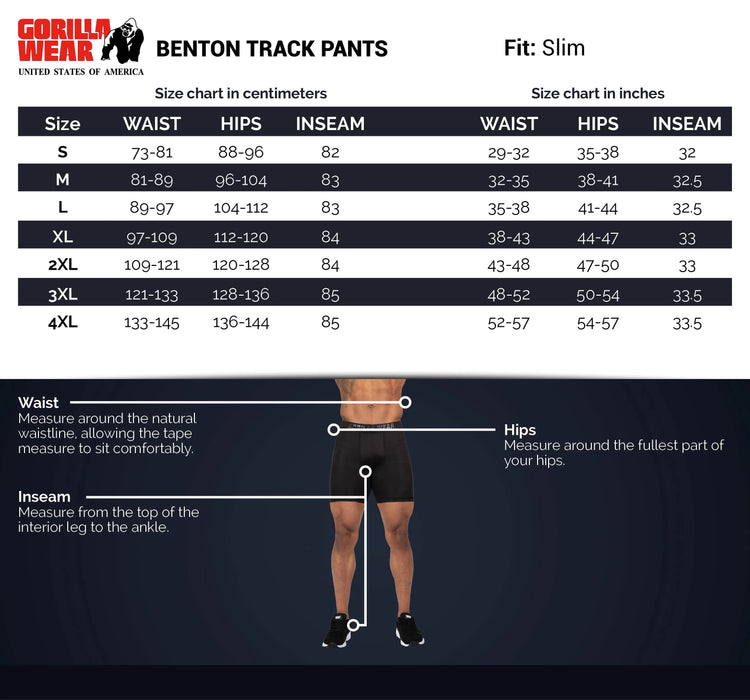 Gorilla Wear Benton Track Pants/Träningsbyxor, black