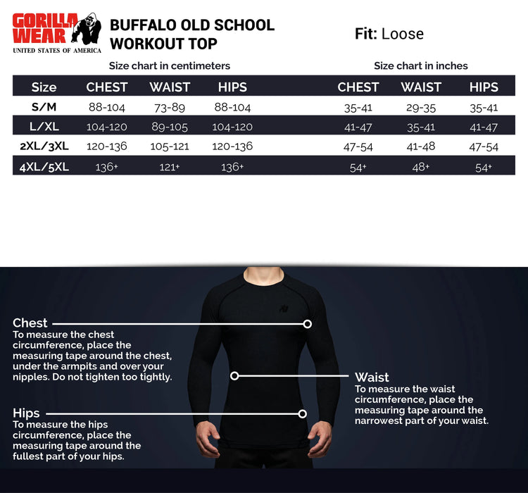 Gorilla Wear Buffalo Old School Workout Top T-shirt, black/grey