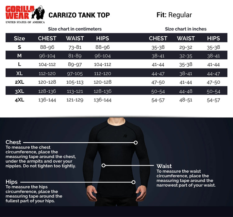 Gorilla Wear Carrizo Tank Top/Linne, black