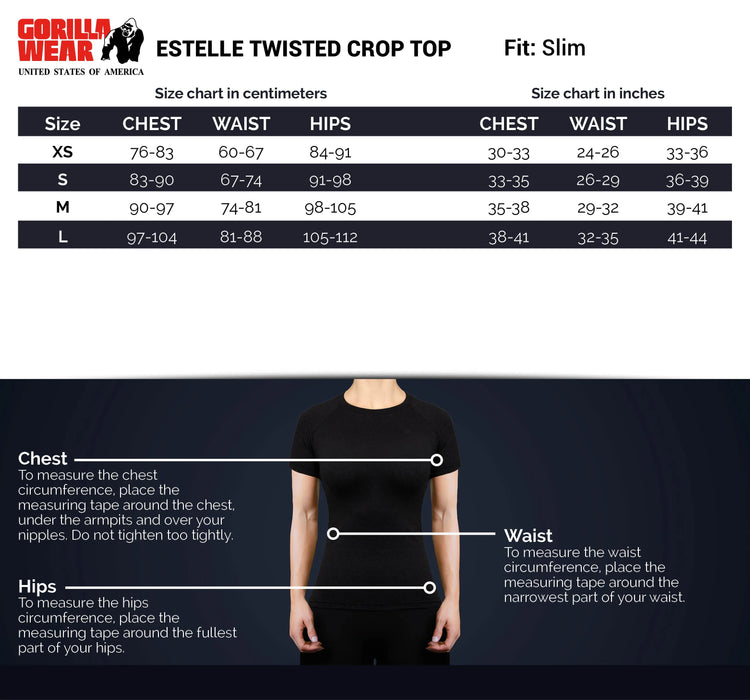 Gorilla Wear Estelle Twisted Crop Top/träningstopp, black